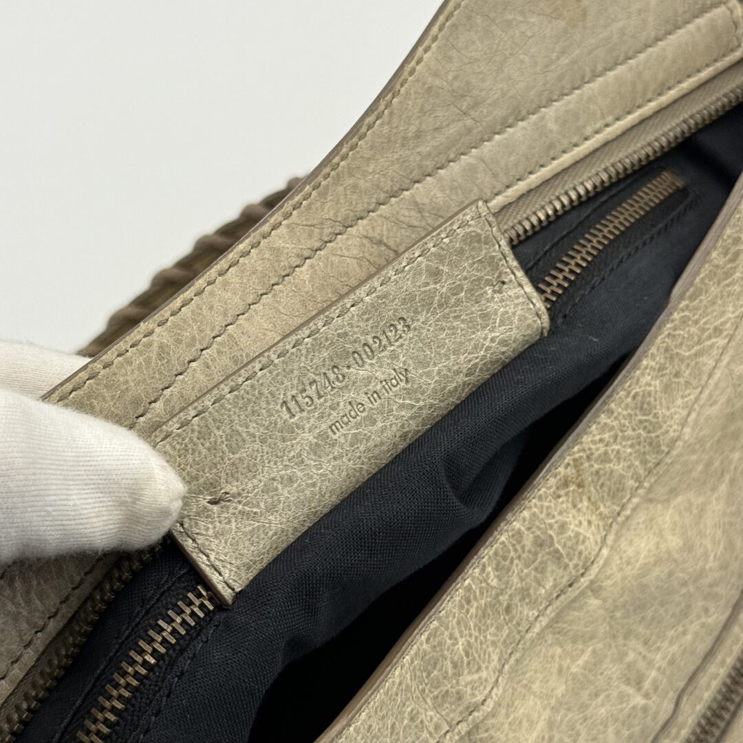 2009 Balenciaga The City Leather Khaki Handbag