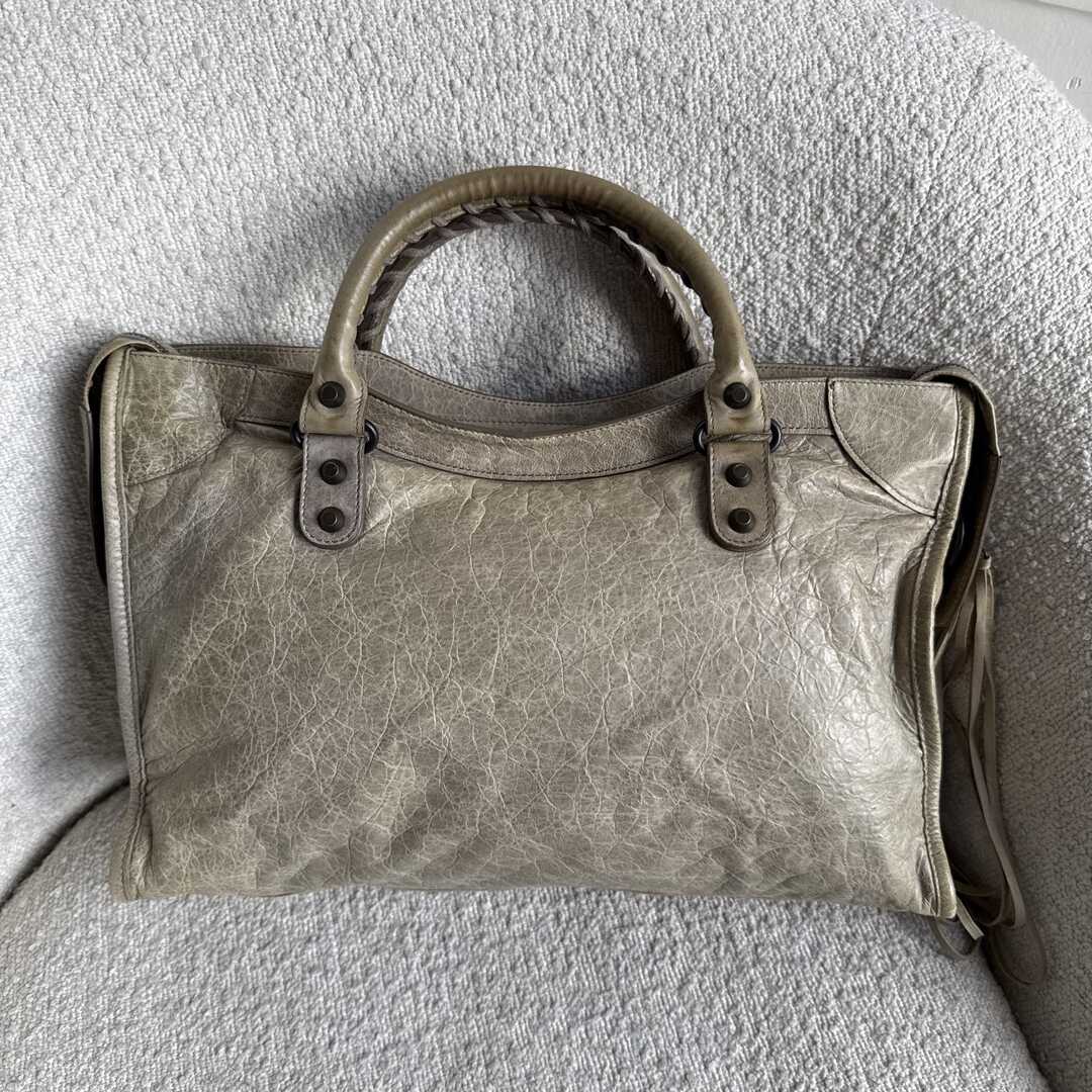 2009 Balenciaga The City Leather Khaki Handbag