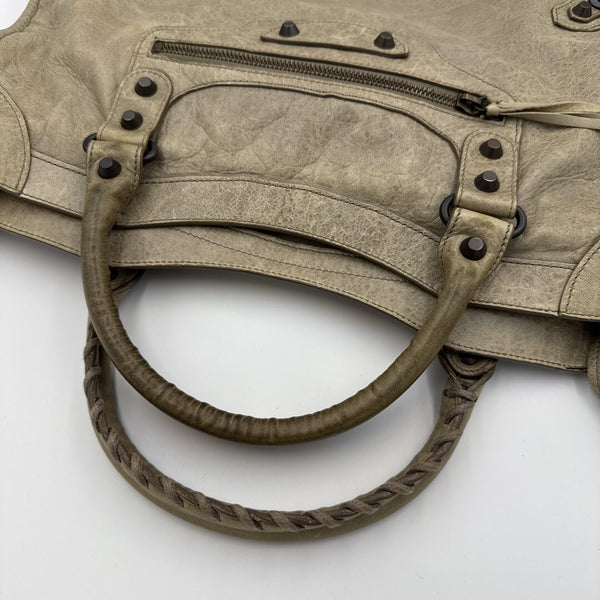 2009 Balenciaga The City Leather Khaki Handbag
