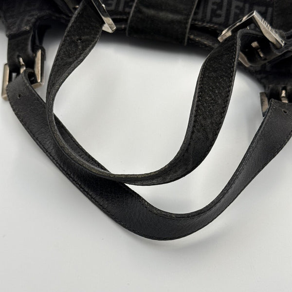 Fendi Zucchino Denim Grey Tote Bag