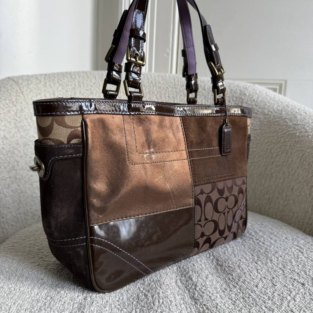 Coach Signature Patchwork Tote Bag