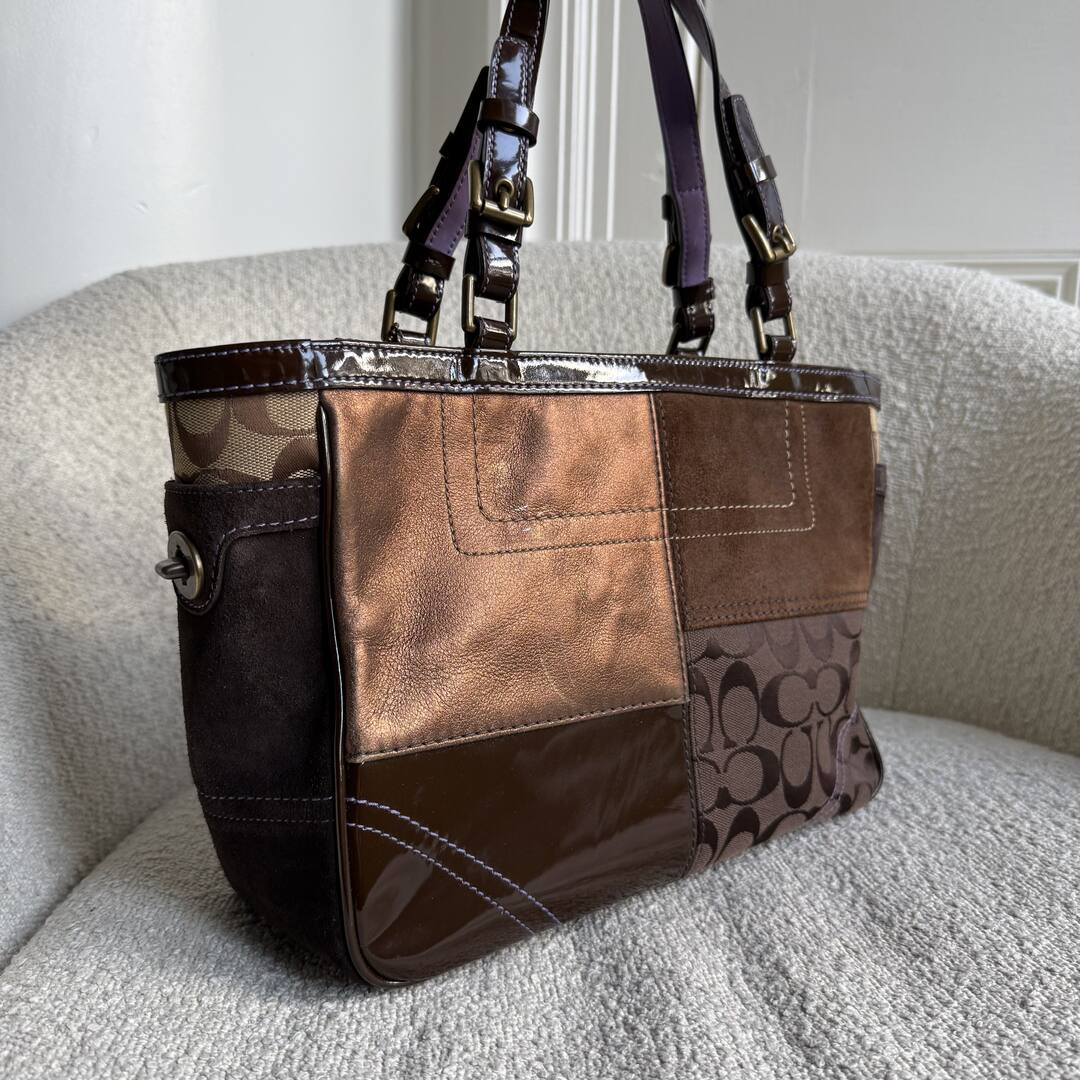 Coach Signature Patchwork Tote Bag