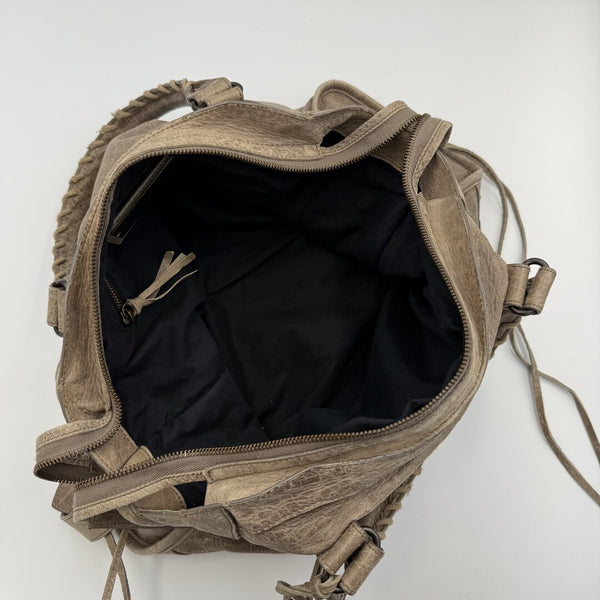 2012 Balenciaga The City Leather Mocha Brown Handbag