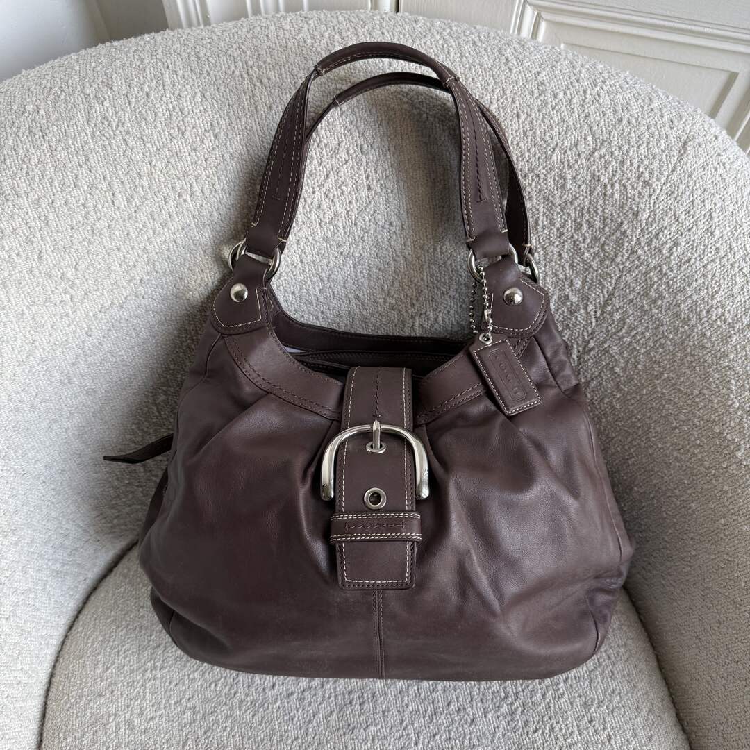 COACH HOBO SOHO ワンショルダーバッグ シグネチャー レザー 茶 Coach Soho Hobo Leather Brown Shoulder Bag – JennyHayley