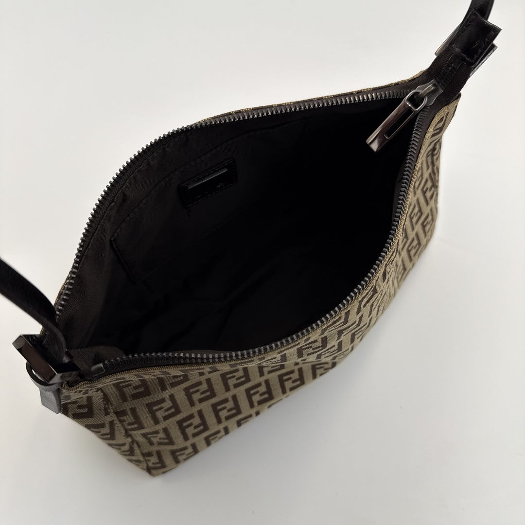 Fendi Zucchino Brown Shoulder Bag