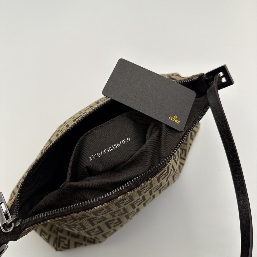 Fendi Zucchino Brown Shoulder Bag