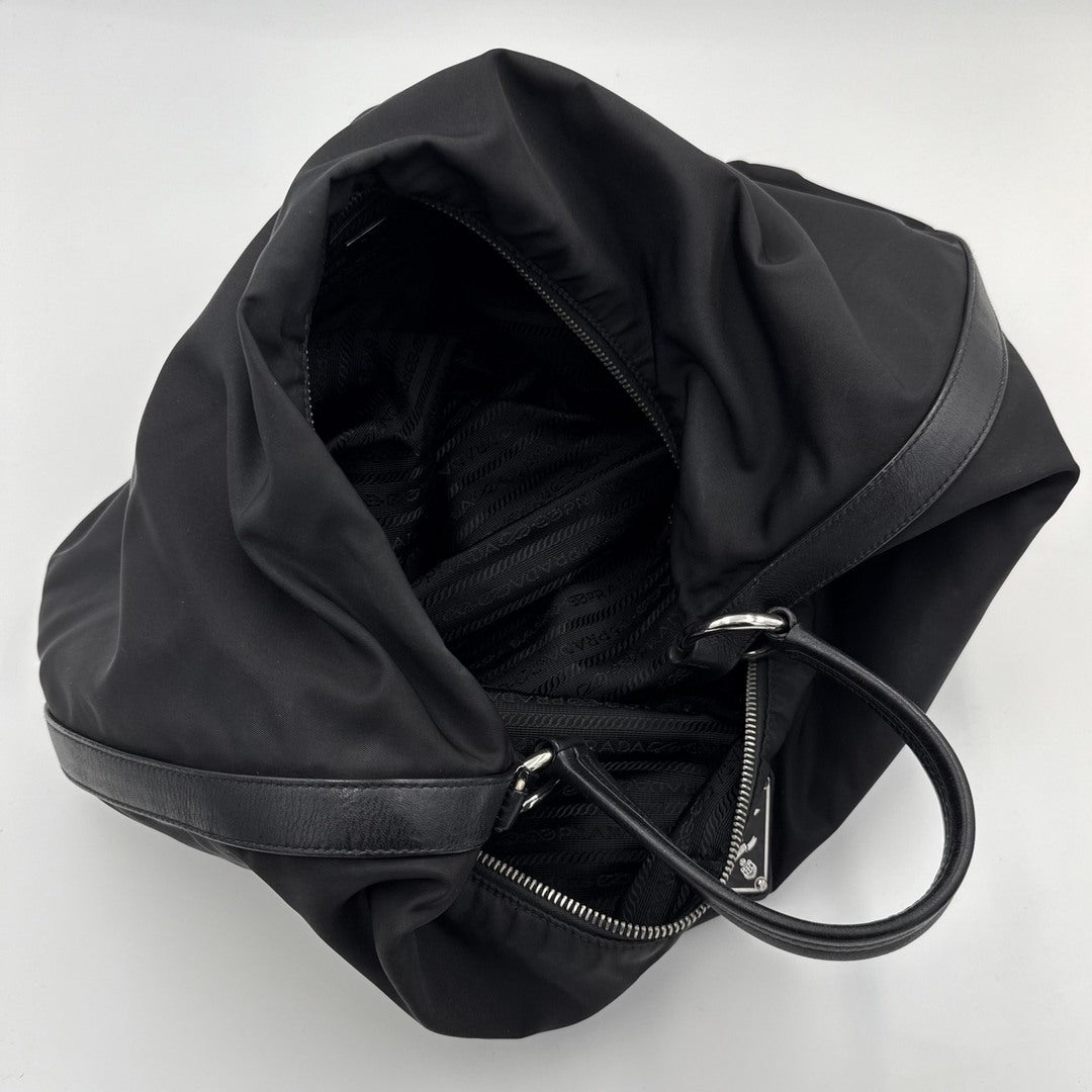 Prada Tessuto Hobo Nylon Black Shoulder Bag