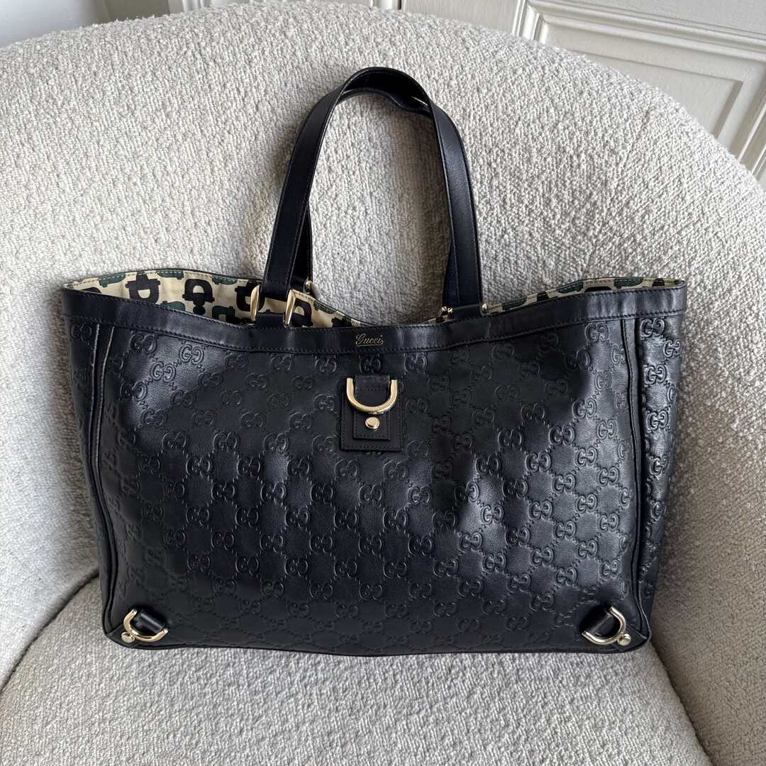Gucci Guccissima Leather Black Tote Bag