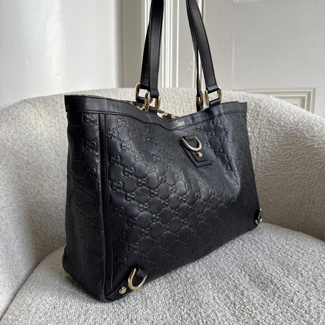 Gucci Guccissima Leather Black Tote Bag