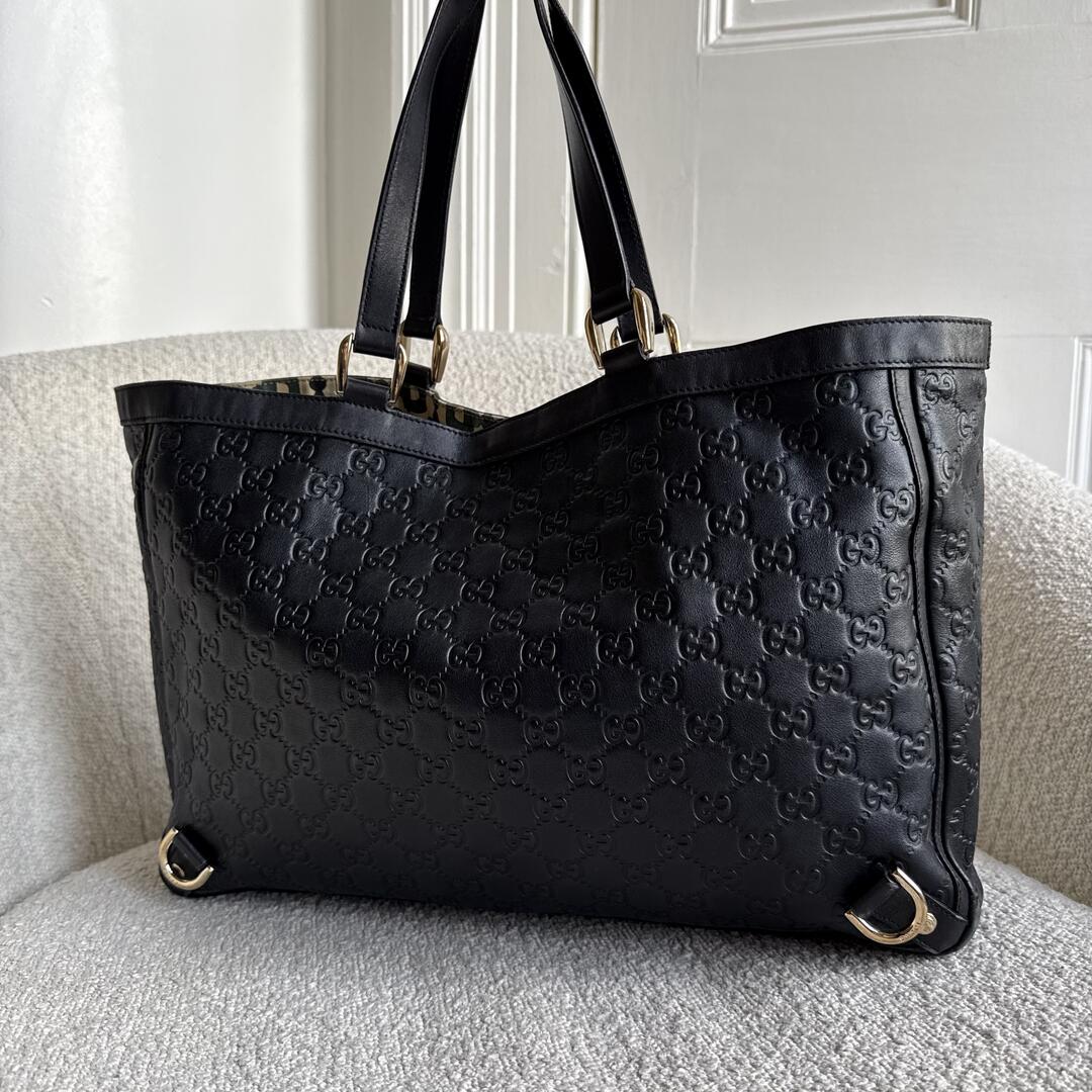 Gucci Guccissima Leather Black Tote Bag