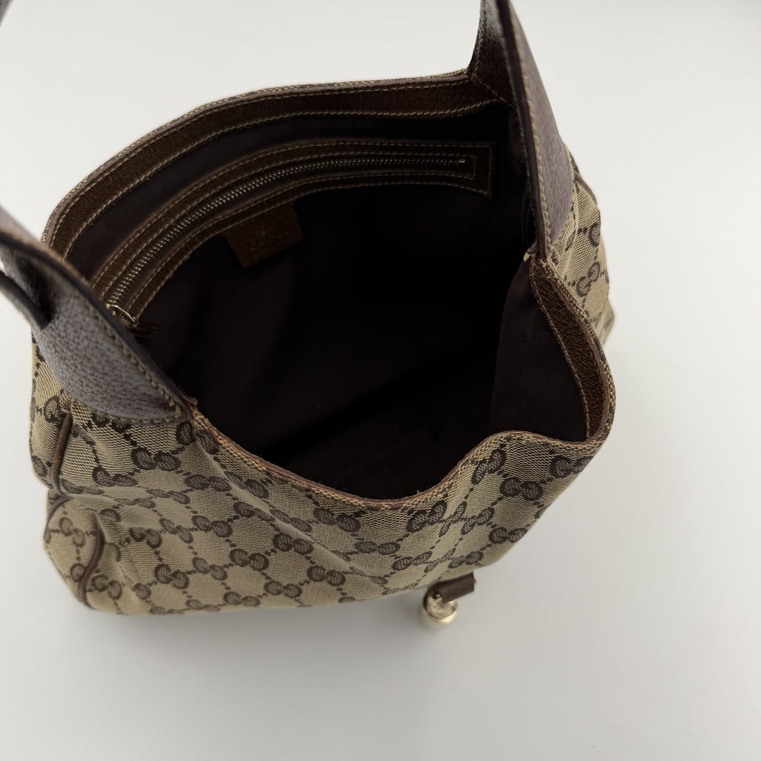 Gucci GG Canvas Jackie Brown Hobo Shoulder Bag