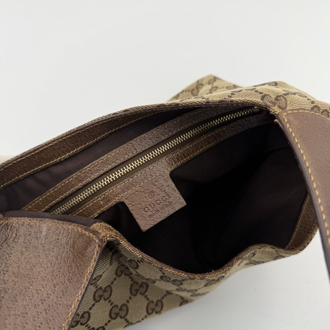Gucci GG Canvas Jackie Brown Hobo Shoulder Bag