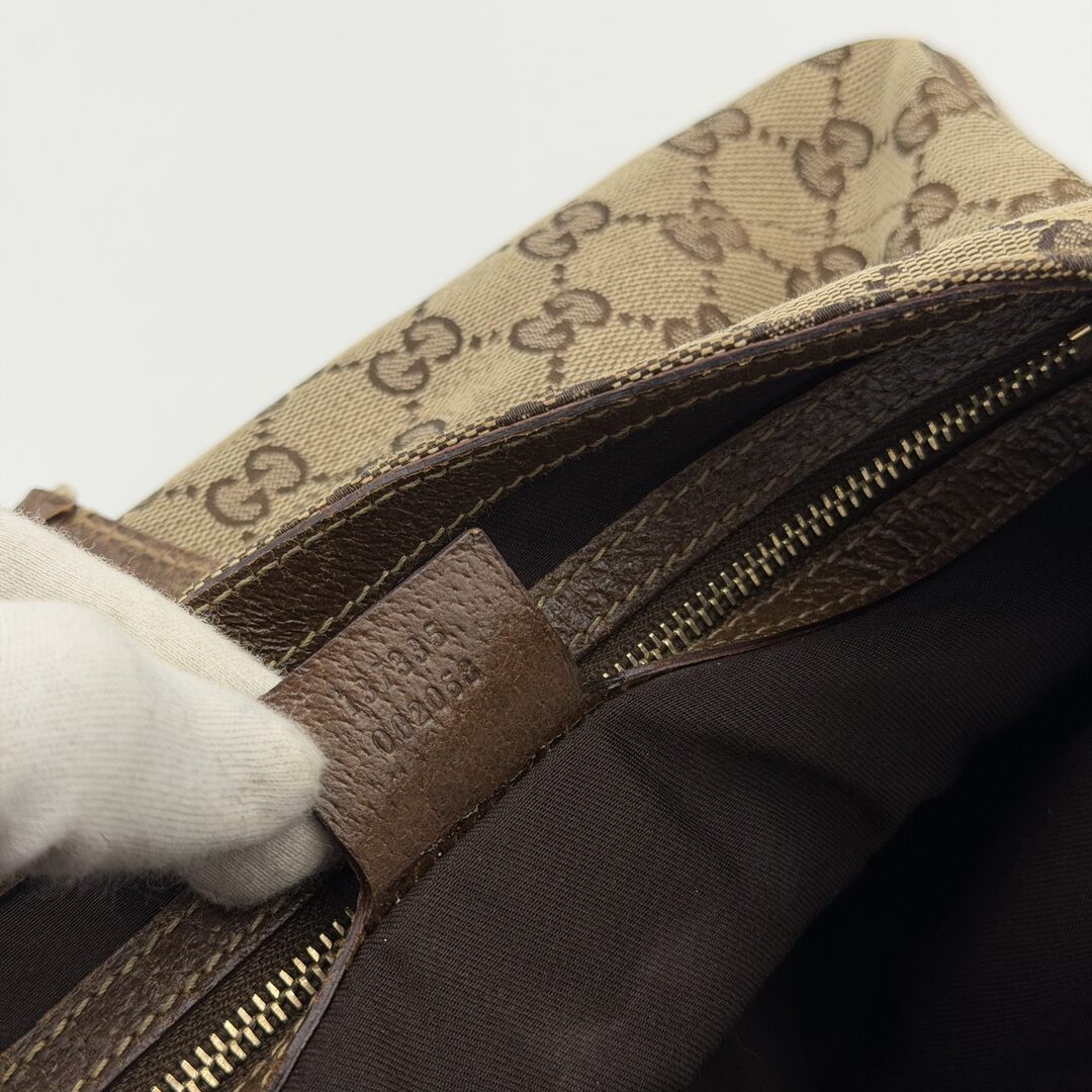 Gucci GG Canvas Jackie Brown Hobo Shoulder Bag