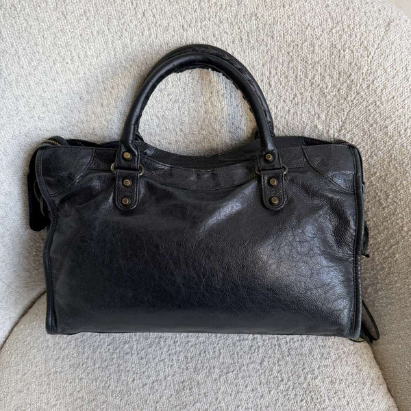 2012 Balenciaga The Giant City Leather Black Bag