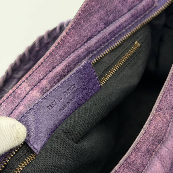 2003 Balenciaga The City Leather Purple Handbag