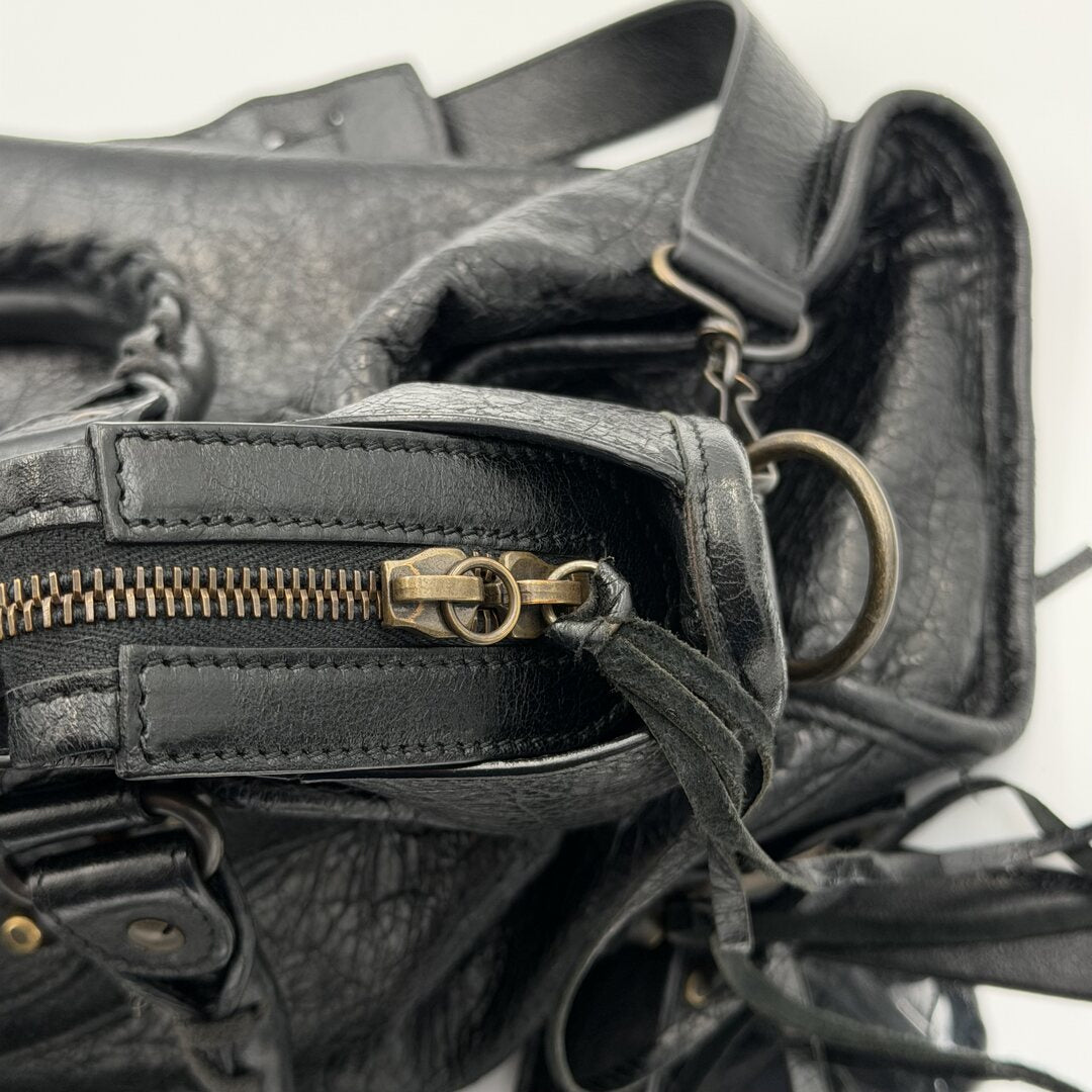 2014 Balenciaga City Leather Black Handbag