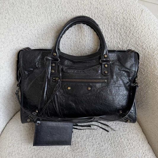 2014 Balenciaga City Leather Black Handbag
