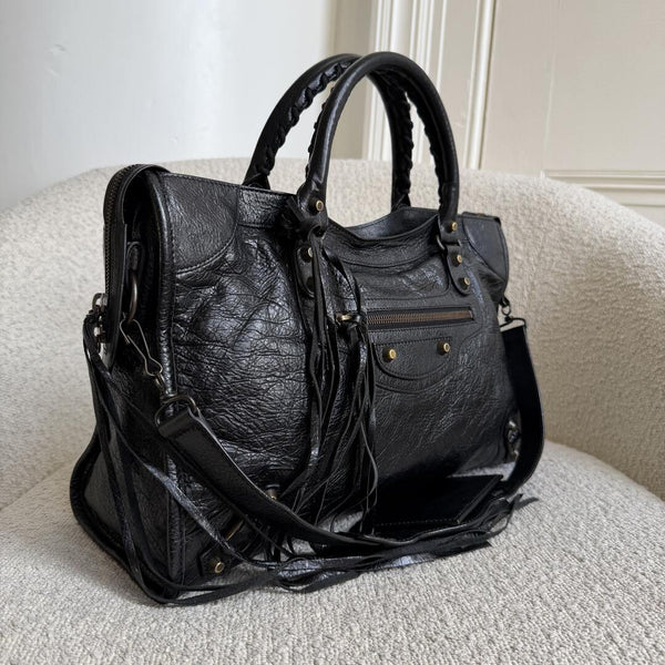 2014 Balenciaga City Leather Black Handbag