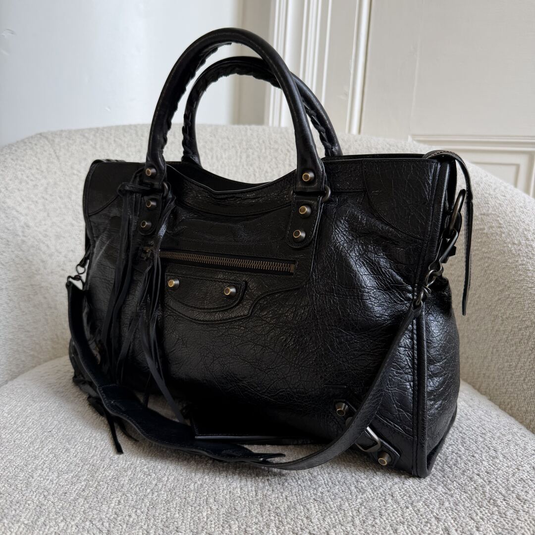 2014 Balenciaga City Leather Black Handbag