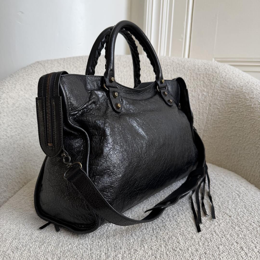 2014 Balenciaga City Leather Black Handbag