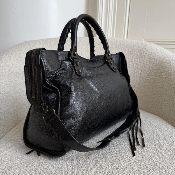 2014 Balenciaga City Leather Black Handbag