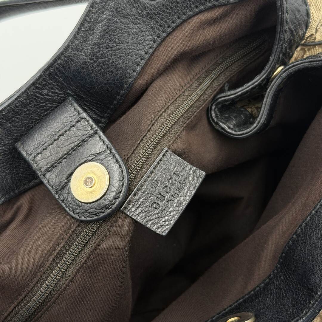 Gucci Monogram Sukey Black Tote Bag