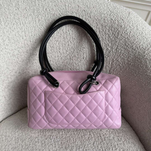 2005 Chanel Cambon Quilted Pink Bowling Shoulder Bag