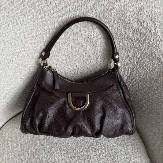 Gucci Guccissima Abbey Brown Shoulder Bag