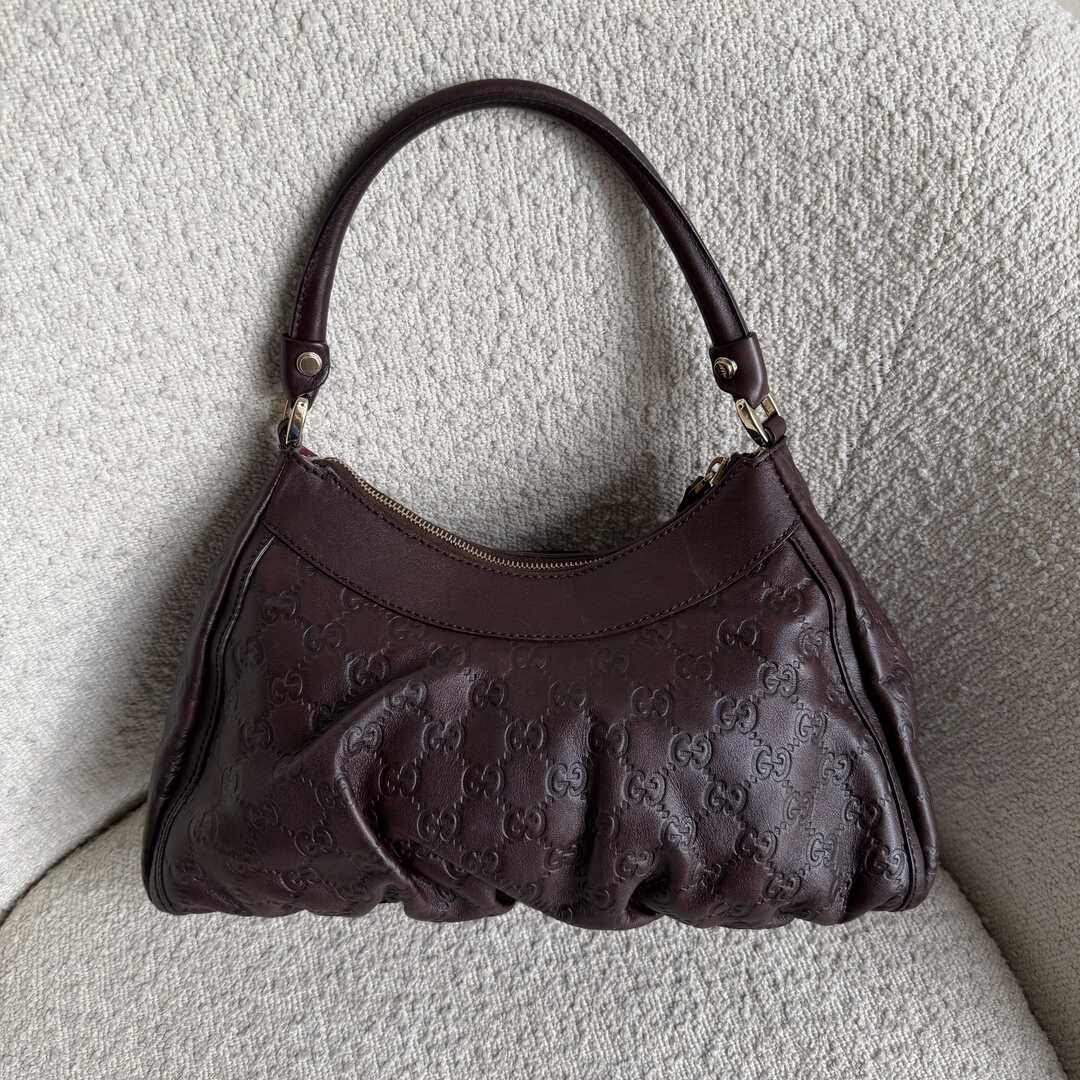 Gucci Guccissima Abbey Brown Shoulder Bag