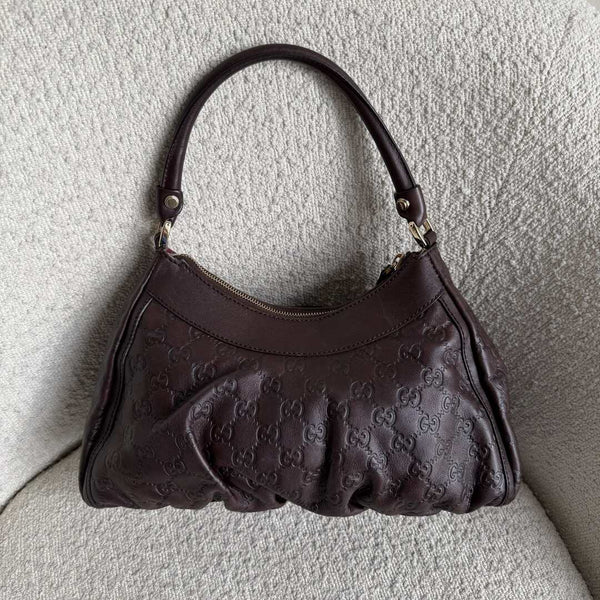 Gucci Guccissima Abbey Brown Shoulder Bag