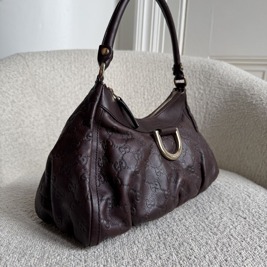 Gucci Guccissima Abbey Brown Shoulder Bag