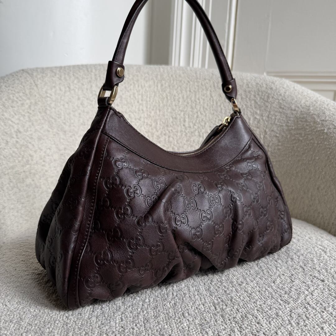 Gucci Guccissima Abbey Brown Shoulder Bag