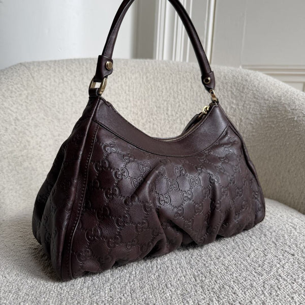 Gucci Guccissima Abbey Brown Shoulder Bag