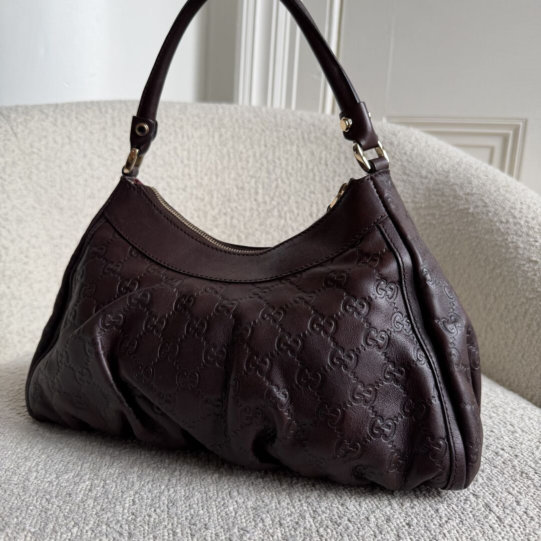 Gucci Guccissima Abbey Brown Shoulder Bag