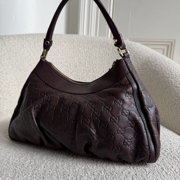 Gucci Guccissima Abbey Brown Shoulder Bag