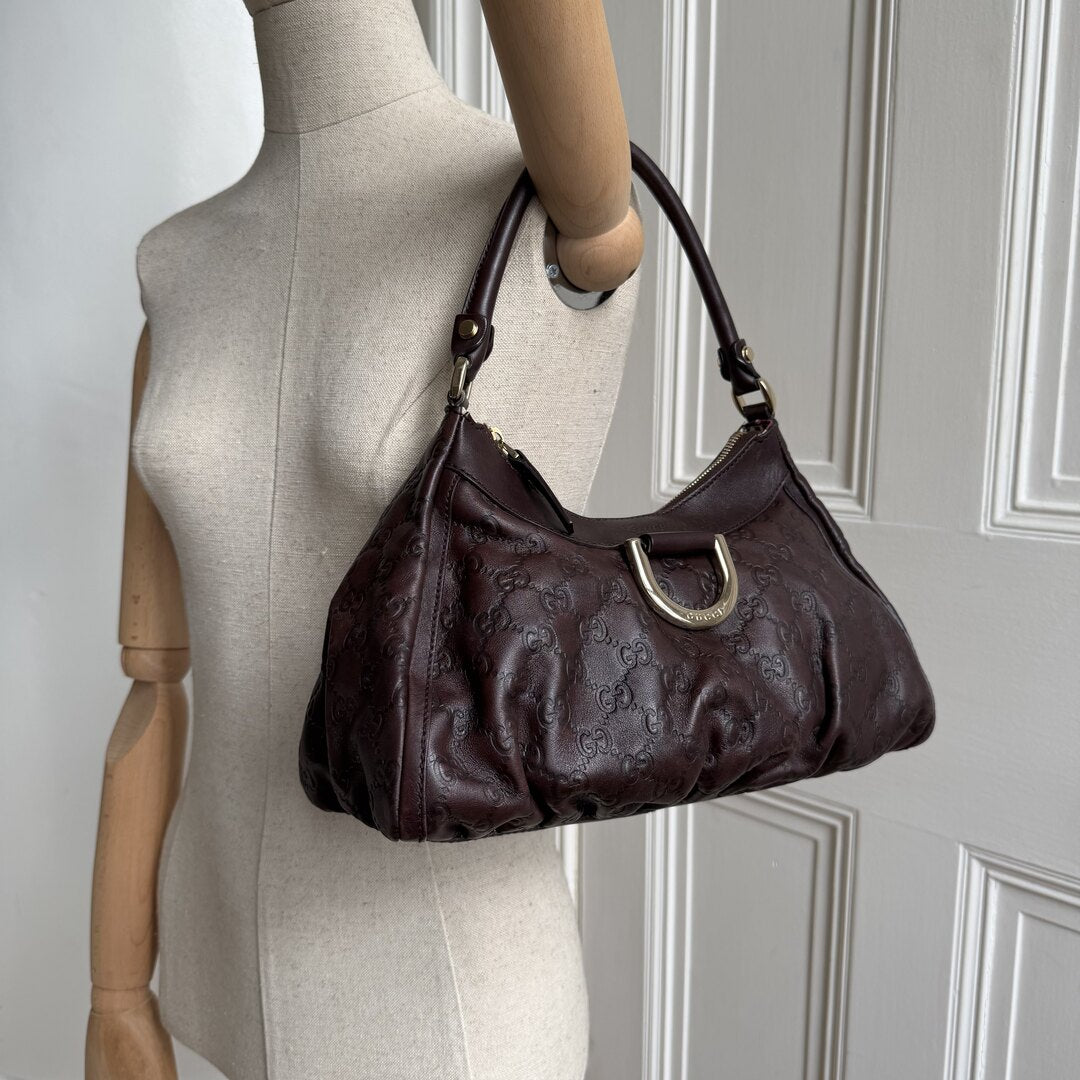 Gucci Guccissima Abbey Brown Shoulder Bag