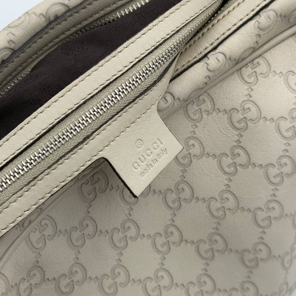 Gucci Guccissima Princy Cream Leather Shoulder Bag