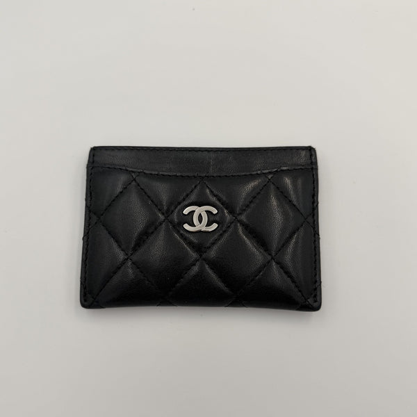 2019 Chanel CC Black Leather Card Case Wallet