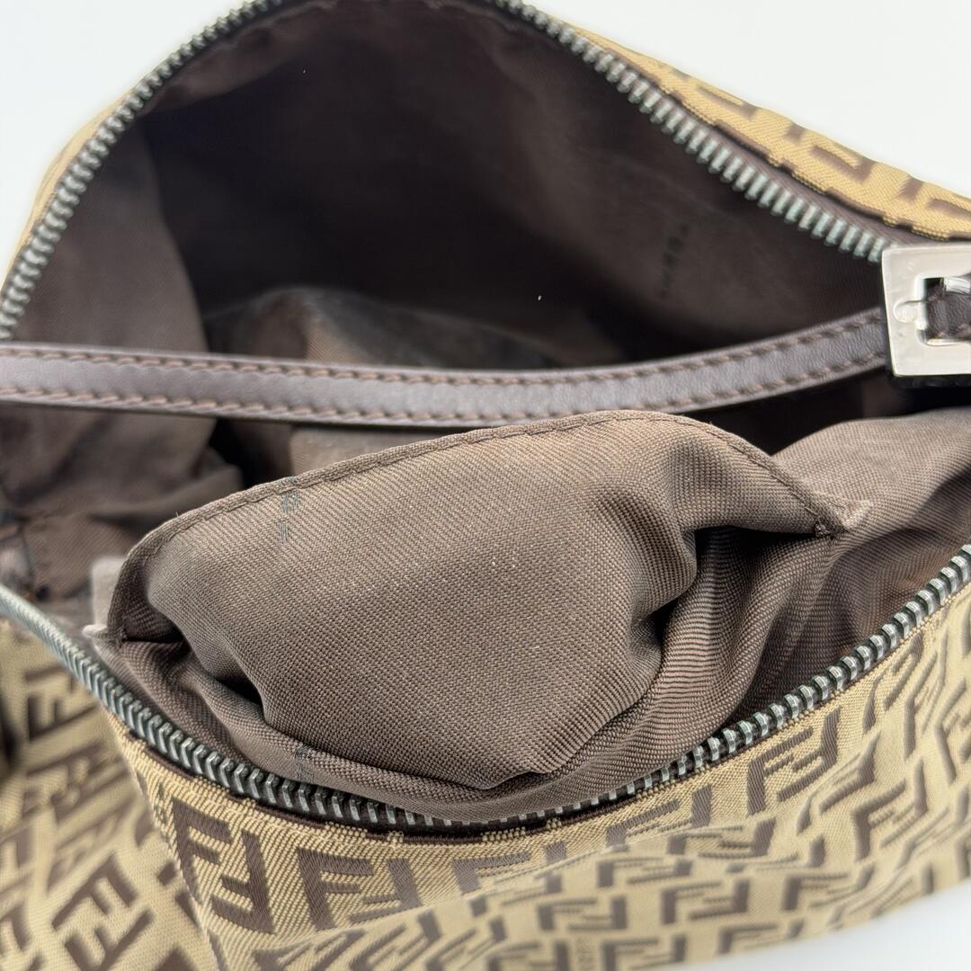 Fendi Zucchino Brown Shoulder Bag