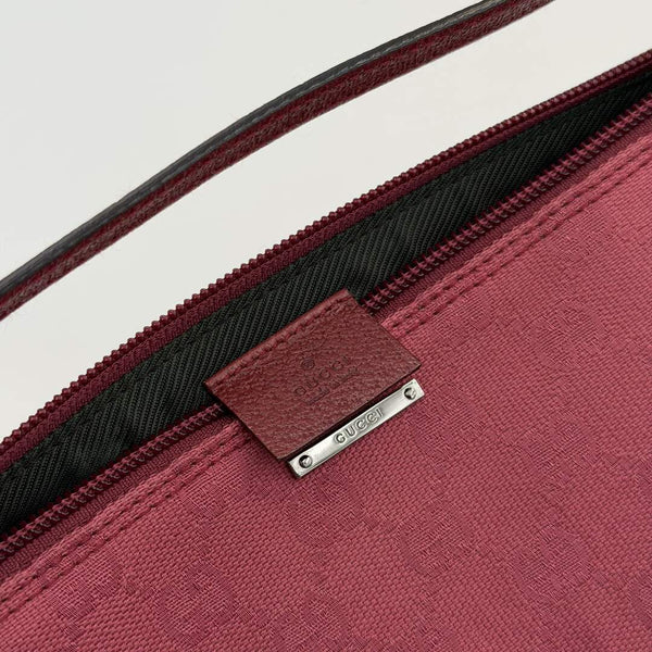 Gucci GG Monogram Pink Boat Pochette Handbag