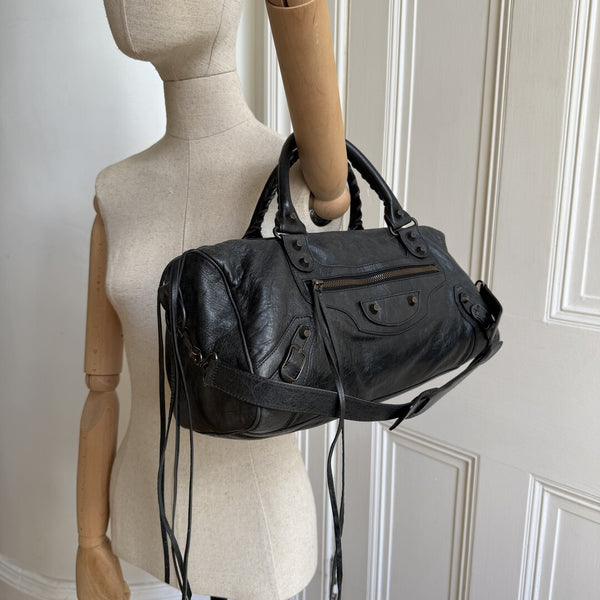 2003 Balenciaga The Twiggy Leather Black Bag