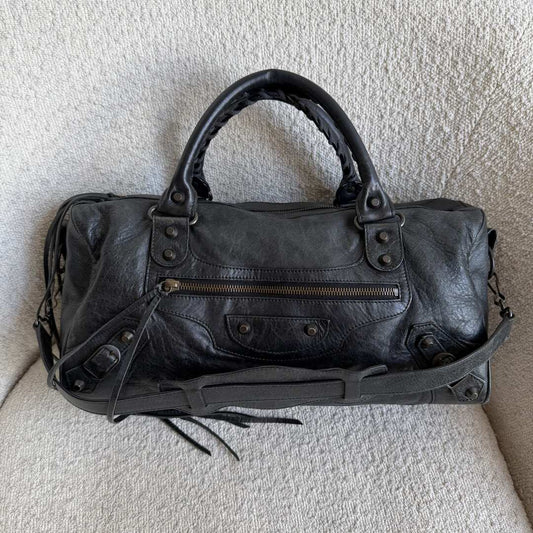 2003 Balenciaga The Twiggy Leather Black Bag