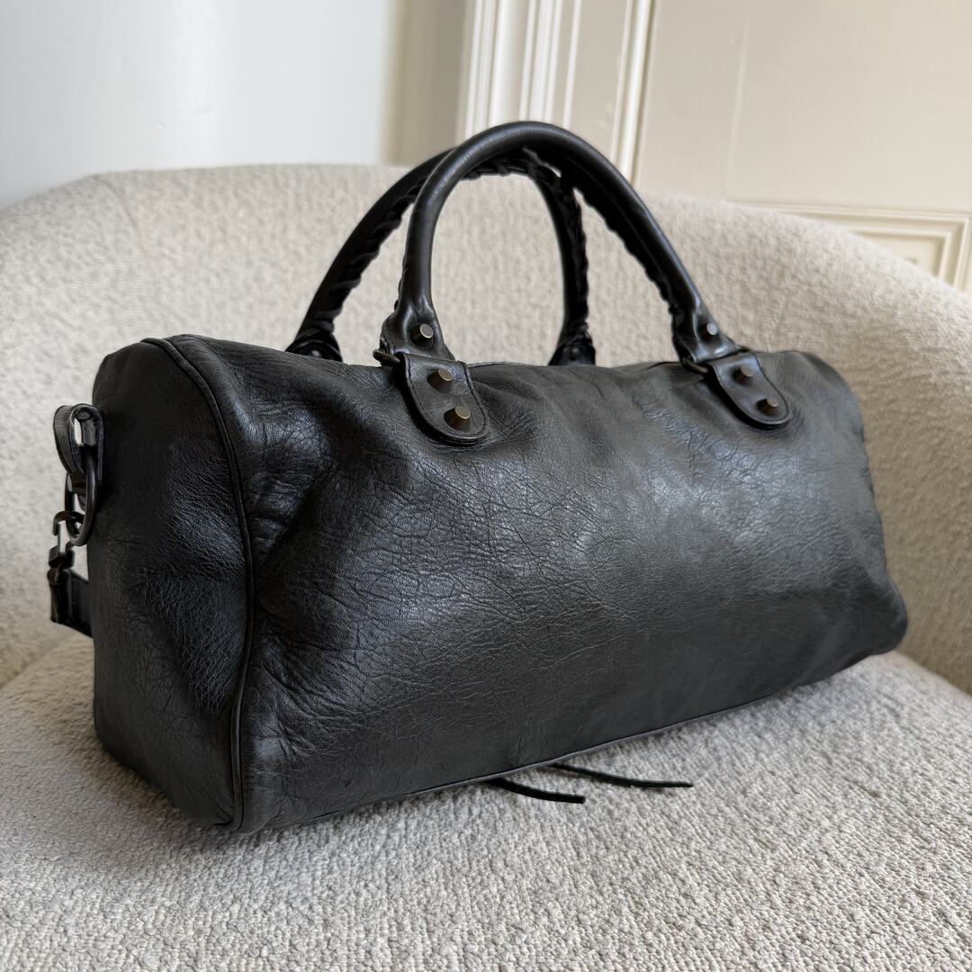 2003 Balenciaga The Twiggy Leather Black Bag