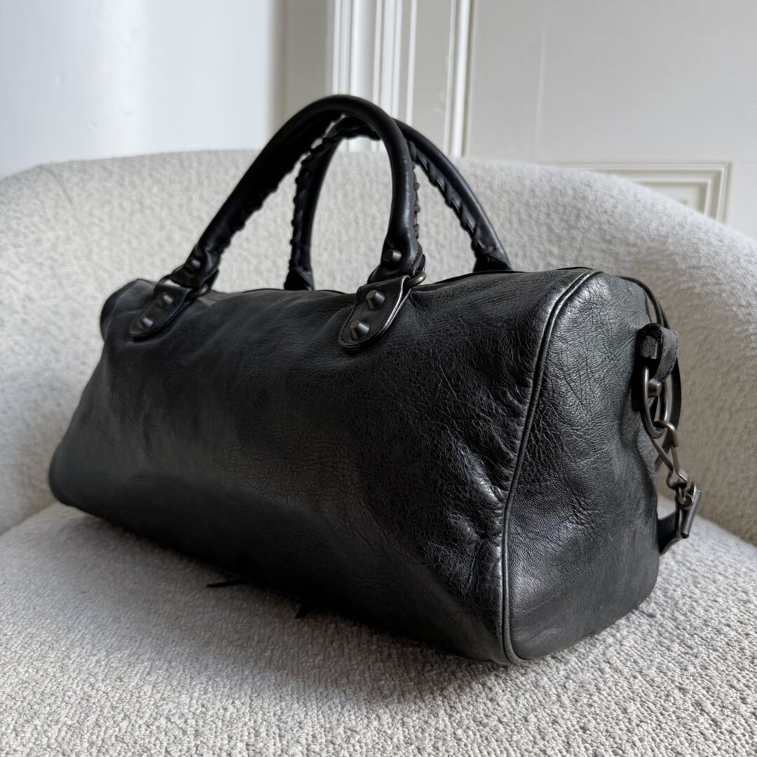 2003 Balenciaga The Twiggy Leather Black Bag