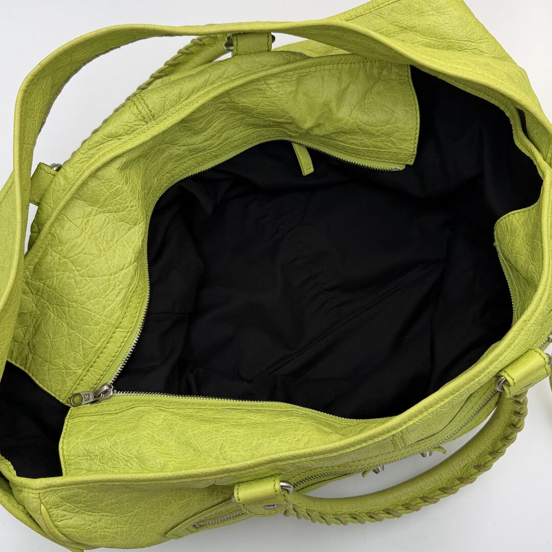2009 Balenciaga Motocross Classic Bridge Lime Green Leather Bag