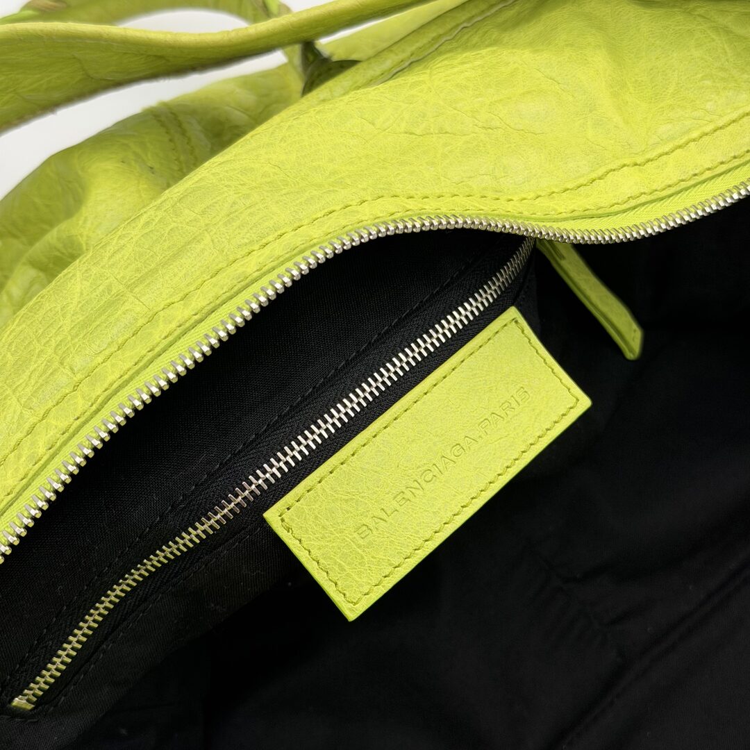 2009 Balenciaga Motocross Classic Bridge Lime Green Leather Bag