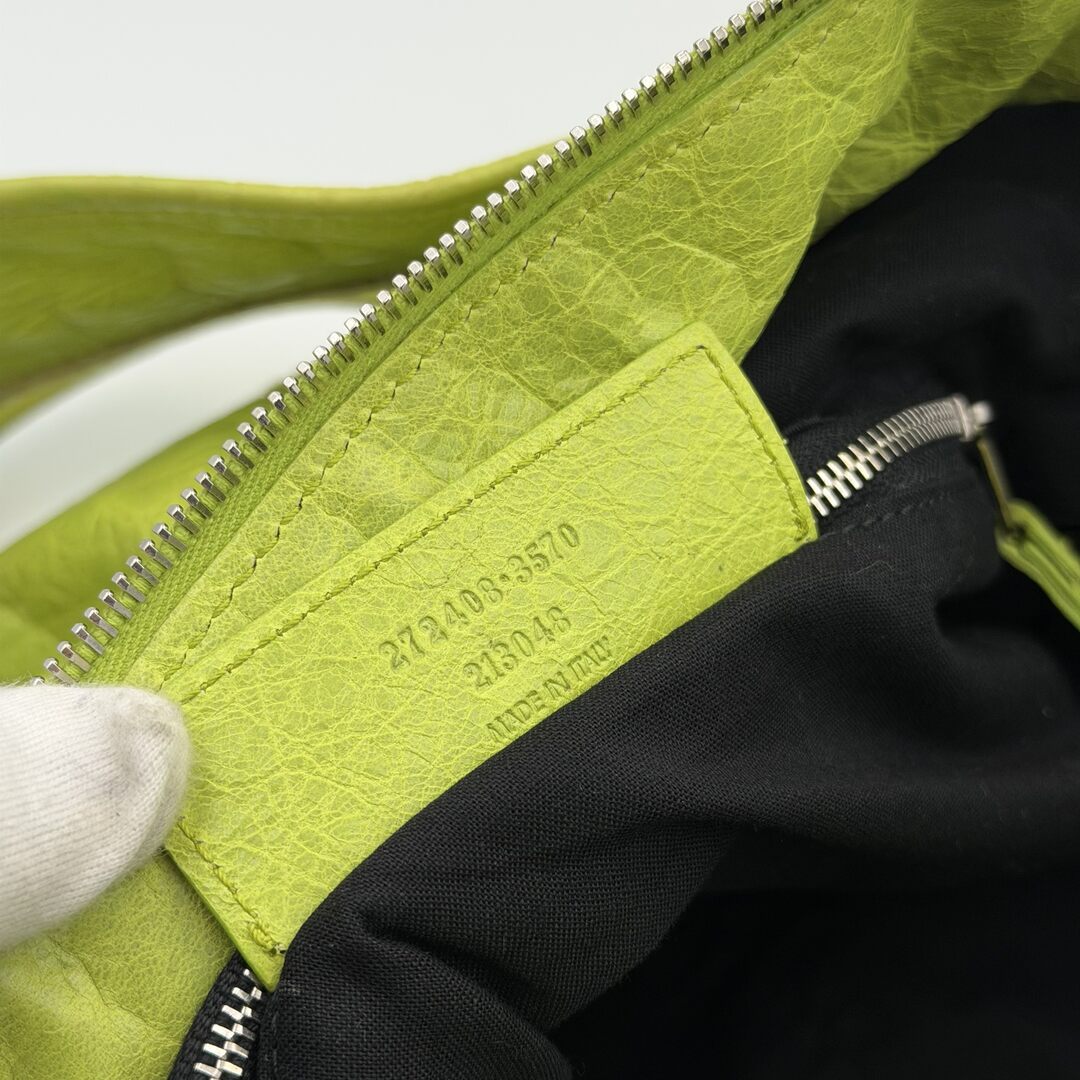 2009 Balenciaga Motocross Classic Bridge Lime Green Leather Bag