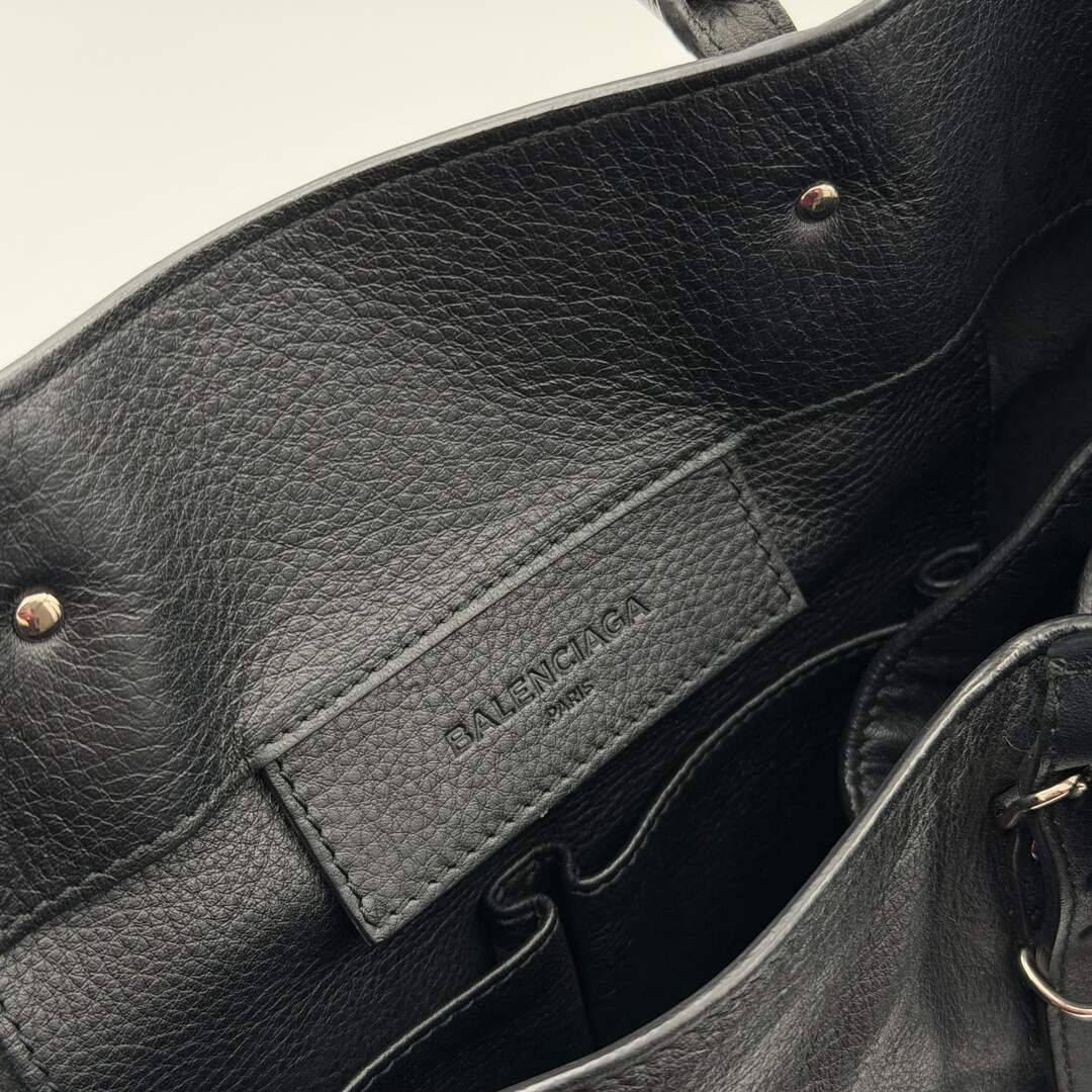2015 Balenciaga Papier A5 Black Leather Tote Bag