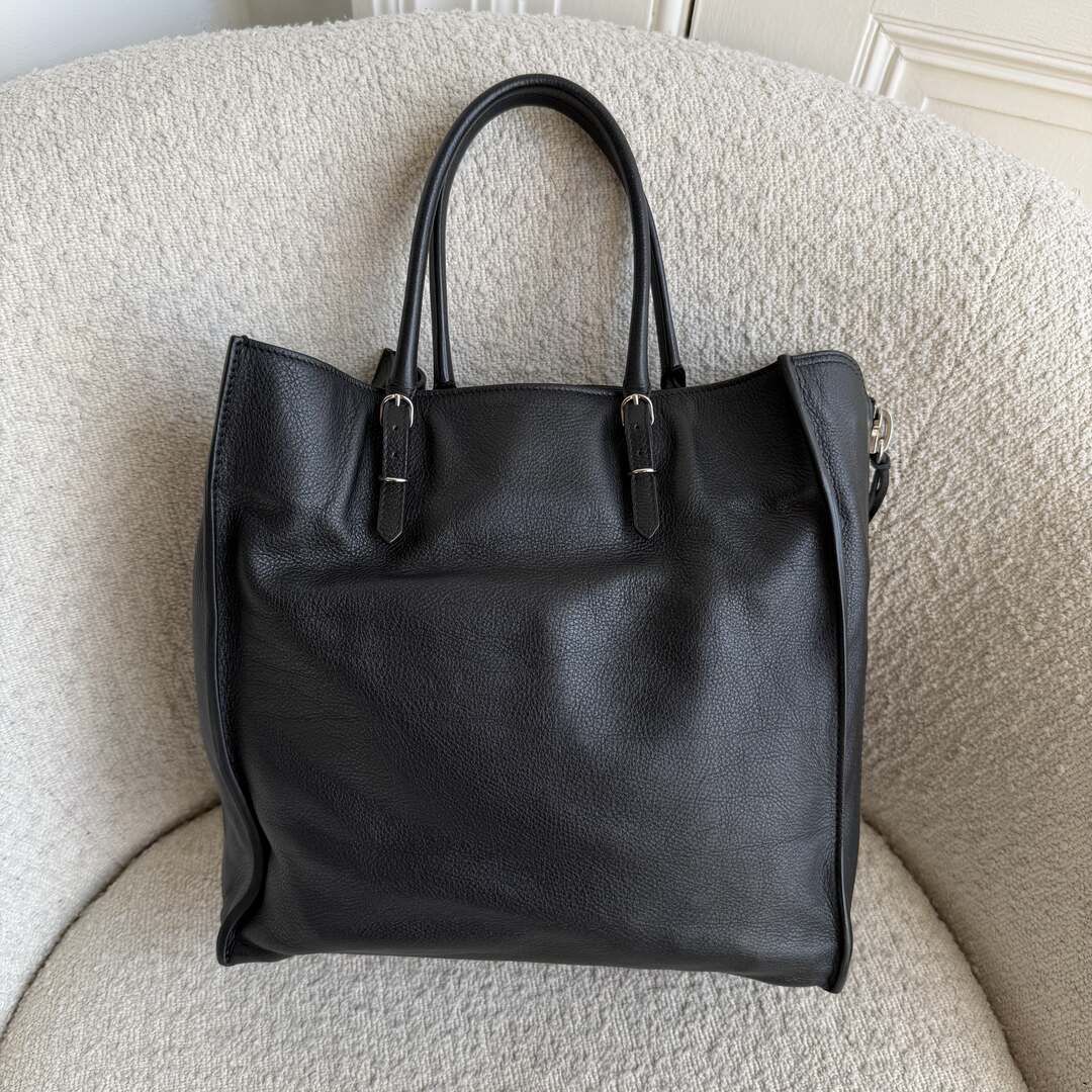 2015 Balenciaga Papier A5 Black Leather Tote Bag