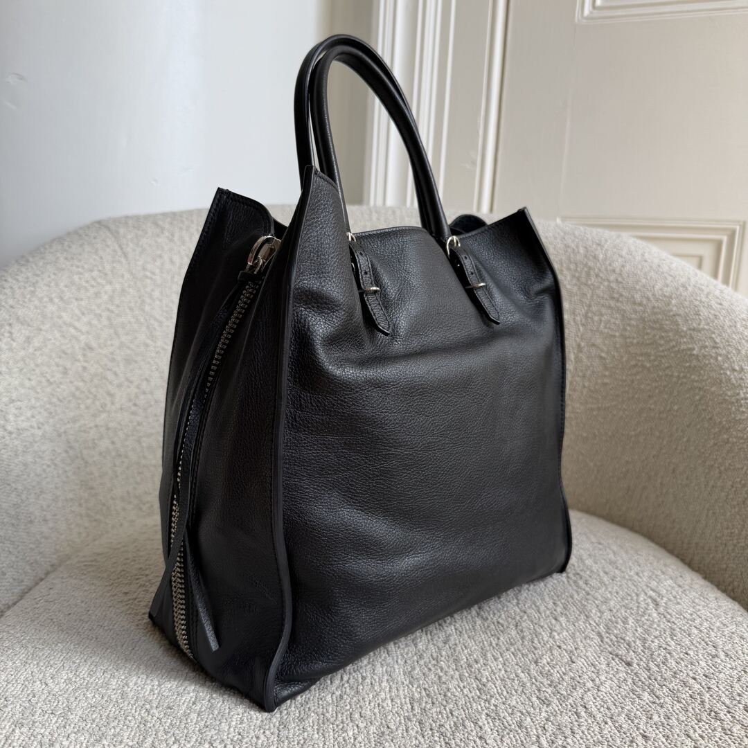 2015 Balenciaga Papier A5 Black Leather Tote Bag